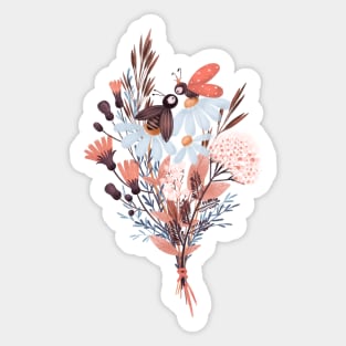 Flowers and butterflies Sticker